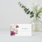 Peonies rose Bourgogne Floral Mariage Carte d'esco (Debout devant)