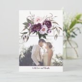 Peonies rose Plum violet Photo Merci Cartes (Debout devant)