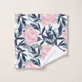 Peonies rose rose fleurs fleurs jardin fleurie bou (Gant de toilette)