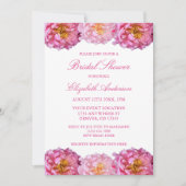 Peonies roses Floral Bridal Show Invitation (Devant)