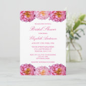 Peonies roses Floral Bridal Show Invitation (Debout devant)