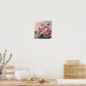 Peonies roses Flower Art Imprimer Poster (Cuisine)