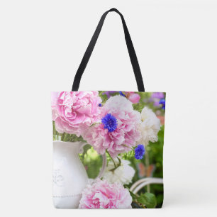 Peonies roses Grand Sac fourre-tout