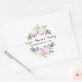 Peonies roses I Sticker Mariage Floral (Enveloppe)