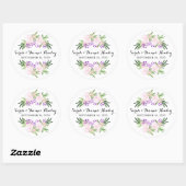 Peonies roses I Sticker Mariage Floral (Feuille)
