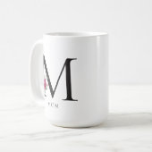 Peonies sucrées MOM 15oz Mug de café (Devant gauche)