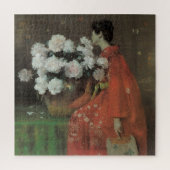 Peonies van William Merritt Chase, kunst Legpuzzel (Verticaal)