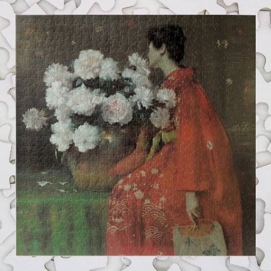 Peonies van William Merritt Chase, kunst Legpuzzel