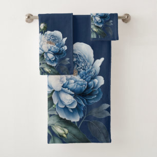 Peonies vintages en Blue & Won Marine Ensemble de