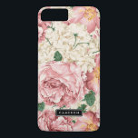 Peonies vintages et Hydrangeas iPhone 7 Plus Coque<br><div class="desc">Élégant coque iphone avec des roses roses et des pivoines roses et des hydrangées d'ivoire. Ce design est disponible dans les produits de variété. Cliquez ci-dessous pour d'autres designs.</div>