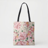 Peonies vintages et Hydrangeas Sac fourre-tout Mot (Devant)
