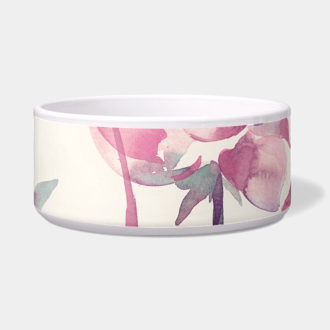 Peonies waterverf: naadloze bloemachtergrond. voerbakje (Voorkant)