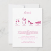 Peonies Wedding DETAILS Uitnodiging (Voorkant)