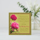Peonies Wedding Renewal Kaart (Staand voorkant)