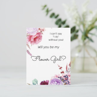 Peonies zijn Mijn Bloemenmeisje-voorstel Notitiekaartje