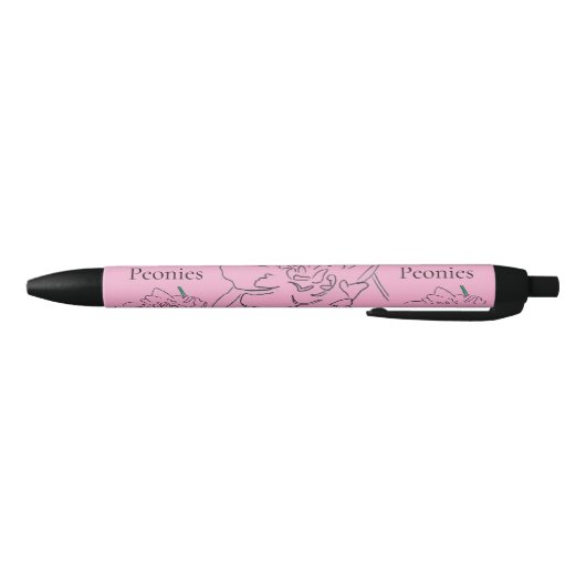 Peonies Zwarte Inkt Pen (Bodem)