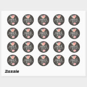 Peonines roses sur Stickers Merci en tableau noir (Feuille)