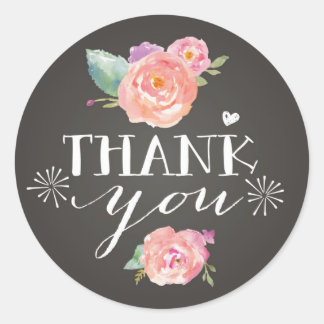 Peonines roses sur Stickers Merci en tableau noir