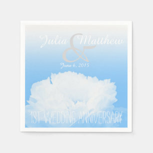 Peony 1st Wedding Jubileum Paper Napkins 2 Servet