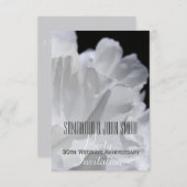 Peony 30th Mariage Anniversary Party Invitation 2 (Devant / Derrière)