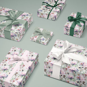 Peony Anemone Hellebore Eucalyptus Sage Green Cadeaupapier