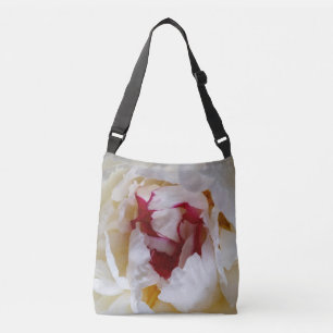 Peony-bladen Crossbody Tas