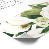 Peony blanc | Tableau de sièges Mariages floraux (Coin)