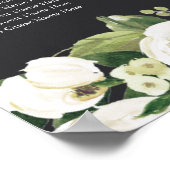 Peony blanc | Tableau de sièges Mariages floraux (Coin)