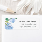 Peony bleu | Étiquettes d'adresse de retour (En situation)