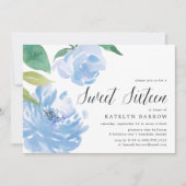 Peony bleu | Invitation Sweet sixteen (Devant)
