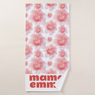 Peony Bloemen Badhanddoek Gepersonaliseerde Moeder