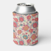 Peony-bloemen en -bladeren blikjeskoeler (Blikje Achterkant)