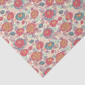 Peony-bloemen en -bladeren tissuepapier (Detail)