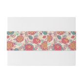 Peony-bloemen en -bladeren uitnodigingen wikkel (Achterkant Voorbeeld)