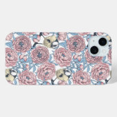 Peony bloemen en vogels Hoesje-Mate iPhone case (Achterkant (horizontaal))