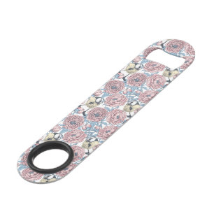 Peony-bloemen en -vogels speed flessenopener