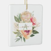 Peony Bloom nom monogramme Céramique Décoration (Droite)