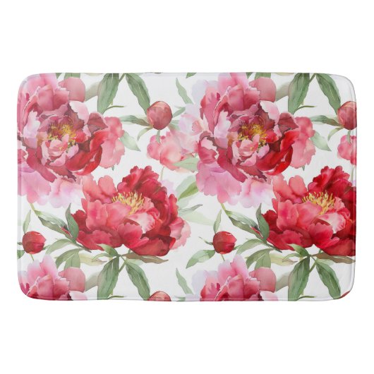 Peony blossoms Bath Mat (Voorkant)