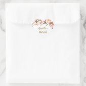 Peony Blush rose et Gold Wedding Favor Stickers (Sac)