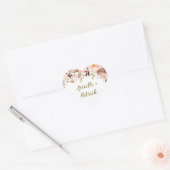 Peony Blush rose et Gold Wedding Favor Stickers (Enveloppe)