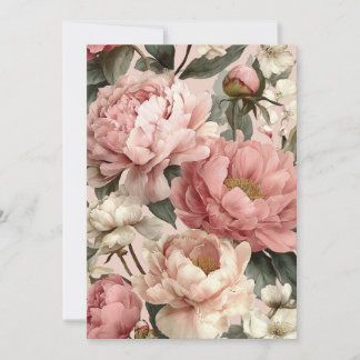 Peony Blush | Zachte pastelkleuren Kaart