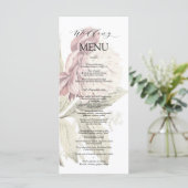  Peony Botanical Fine Art Wedding Menu (Staand voorkant)