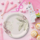 Peony Botanical Fine art Wedding Papieren Bordje (Feest)