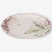 Peony Botanical Fine art Wedding Papieren Bordje (Gekanteld)