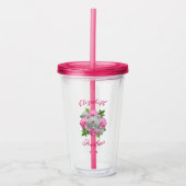 Peony Bouquet Wedding Acryl Drinkbeker (Voorkant)