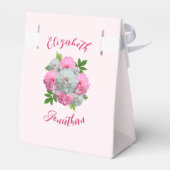 Peony Bouquet Wedding Bedankdoosjes (Achterkant)