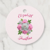 Peony Bouquet Wedding Bedankjes Labels (Voorkant)