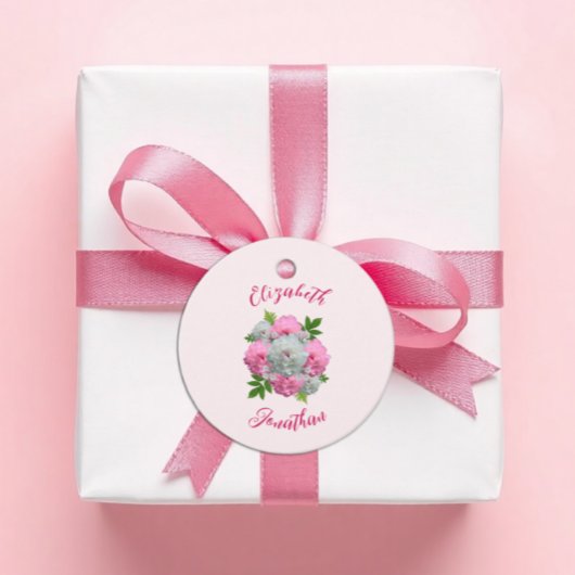 Peony Bouquet Wedding Bedankjes Labels