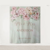 Peony Bouquet Wedding Wandkleed (Voorkant)