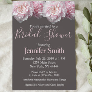 Peony Bridal Shower Kaart